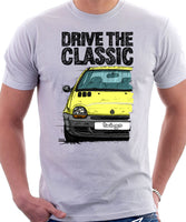 Drive The Classic Renault Twingo Early Model. T-shirt in White Color