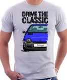 Drive The Classic Renault Twingo Early Model. T-shirt in White Color