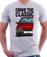 Drive The Classic Renault Twingo Early Model. T-shirt in White Color