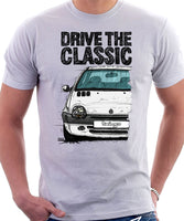 Drive The Classic Renault Twingo Late  Model. T-shirt in White Color