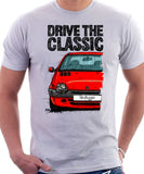 Drive The Classic Renault Twingo Late  Model. T-shirt in White Color