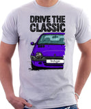 Drive The Classic Renault Twingo Late  Model. T-shirt in White Color