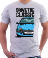 Drive The Classic Renault Twingo Late  Model. T-shirt in White Color