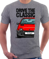 Drive The Classic Renault Twingo Mid Model. T-shirt in Heather Grey Color