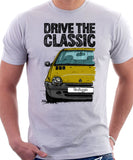 Drive The Classic Renault Twingo Mid Model. T-shirt in White Color