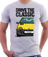 Drive The Classic Renault Twingo Mid Model. T-shirt in White Color