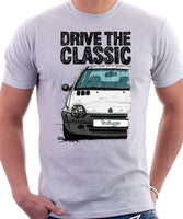 Drive The Classic Renault Twingo Mid Model. T-shirt in White Color