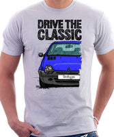 Drive The Classic Renault Twingo Mid Model. T-shirt in White Color