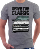 Drive The Classic Saab 9000 Aero. T-shirt in Heather Grey Colour