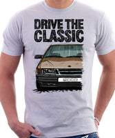 Drive The Classic Saab 9000 Early Model. T-shirt in White Colou