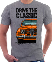 Drive The Classic Saab 96 1964 Model. T-shirt in Heather Grey Colour