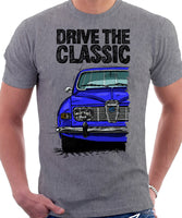 Drive The Classic Saab 96 1969 Model. T-shirt in Heather Grey Colour