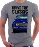 Drive The Classic Saab 96 1969 Model. T-shirt in Heather Grey Colour