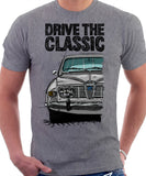 Drive The Classic Saab 96 1969 Model. T-shirt in Heather Grey Colour