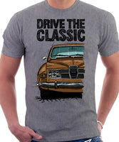 Drive The Classic Saab 96 1974 Model. T-shirt in Heather Grey Colour