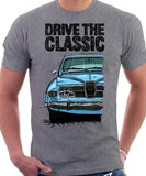 Drive The Classic Saab 96 1974 Model. T-shirt in Heather Grey Colour