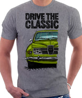 Drive The Classic Saab 96 1974 Model. T-shirt in Heather Grey Colour