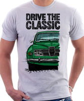 Drive The Classic Saab 96 1974 Model. T-shirt in White Colour