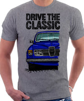 Drive The Classic Saab 96 1978 Model. T-shirt in Heather Grey Colour