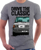 Drive The Classic Fiat Panda Early Model. T-shirt in Heather Grey Colour