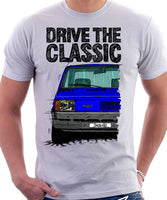 Drive The Classic Fiat Panda Early Model. T-shirt in White Colour