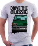 Drive The Classic Fiat Panda Early Model. T-shirt in White Colour