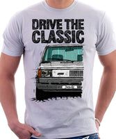 Drive The Classic Fiat Panda Early Model. T-shirt in White Colour