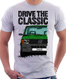 Drive The Classic Fiat Panda Late Model. T-shirt in White Colour