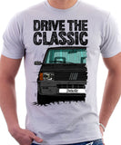 Drive The Classic Fiat Panda Late Model. T-shirt in White Colour