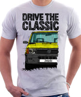 Drive The Classic Fiat Panda Latest Model. T-shirt in White Colour