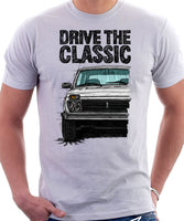 Drive The Classic Lada Niva Late Model. T-shirt in White Color