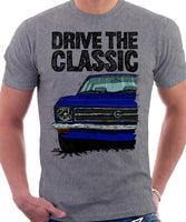 Drive The Classic Opel Ascona A. T-shirt in Heather Grey Colour