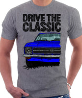 Drive The Classic Opel Ascona A. T-shirt in Heather Grey Colour