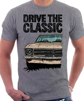 Drive The Classic Opel Ascona A. T-shirt in Heather Grey Colour