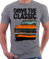 Drive The Classic Opel Ascona A. T-shirt in Heather Grey Colour