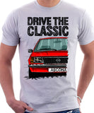 Drive The Classic Opel Ascona B Early Model. T-shirt in White Colour