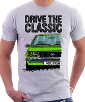 Drive The Classic Opel Ascona B Early Model. T-shirt in White Colour