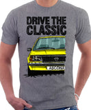 Drive The Classic Opel Ascona B Early Model. T-shirt in Heather Grey Colour