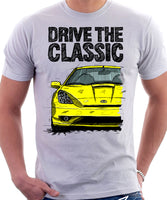 Drive The Classic Toyota Celica 7 Generation Facelift Model. T-shirt in White Colour