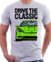 Drive The Classic Toyota Celica 7 Generation Facelift Model. T-shirt in White Colour