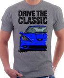 Drive The Classic Toyota Celica 7 Generation Prefacelift Model. T-shirt in Heather Grey Colour