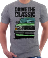 Drive The Classic Volvo 240 80s Model. T-shirt in Heather Grey Colour