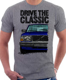 Drive The Classic Volvo 240 80s Model. T-shirt in Heather Grey Colour