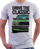 Drive The Classic Volvo 240 80s Model. T-shirt in White Colour