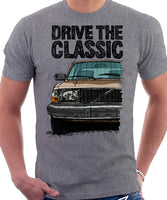 Drive The Classic Volvo 240 Early 80s Model. T-shirt in Heather Grey Colour