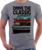 Drive The Classic Volvo 240 Early 80s Model. T-shirt in Heather Grey Colour