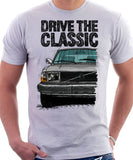 Drive The Classic Volvo 240 Late 70s Model. T-shirt in White Colour