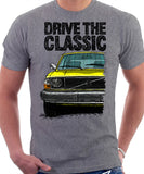 Drive The Classic Volvo 240 Mid 70s Model. T-shirt in Heather Grey Colour