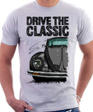 Drive The Classic VW Type 1 Beetle Latest Model . T-shirt in White Colour