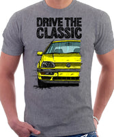 Drive The Classic VW Golf Mk3 Colour Grille. T-shirt in Heather Grey Color.